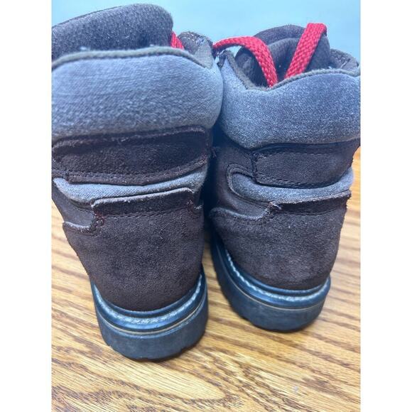 J.Crew Women's Hiking Boots Size 8 Brown Suede Red Laces - Picture 6 of 10